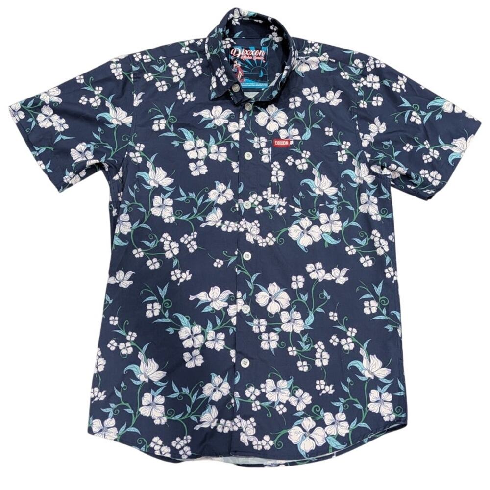 Dixxon Flannel Co Aloha Series Shirt Mens Small Navy Floral GUC